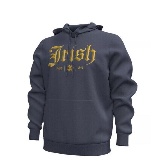 Men's Under Armour Navy Notre Dame Fighting Irish 2024 Shamrock Series Size 2XL - Picture 2 of 5
